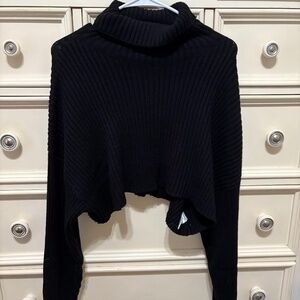 Black Cropped Sweater